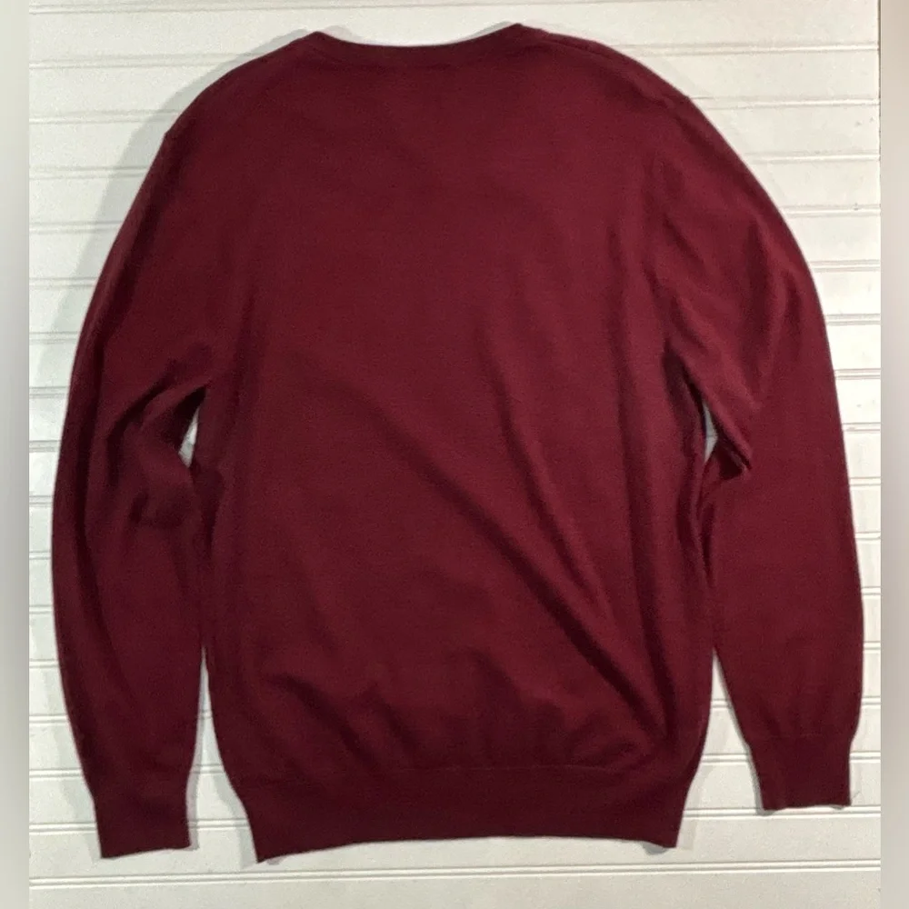 Old Navy Burgundy V Neck Sweater Lightweight Men’s Size Large Cotton New W Tags